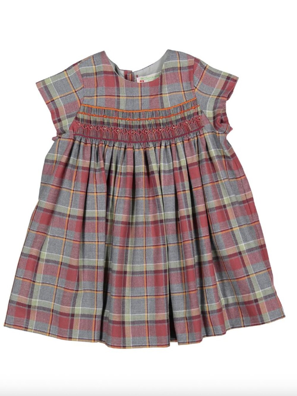 Bonpoint Maruska Burgundy Smocked Baby Girl Dress 2Y
